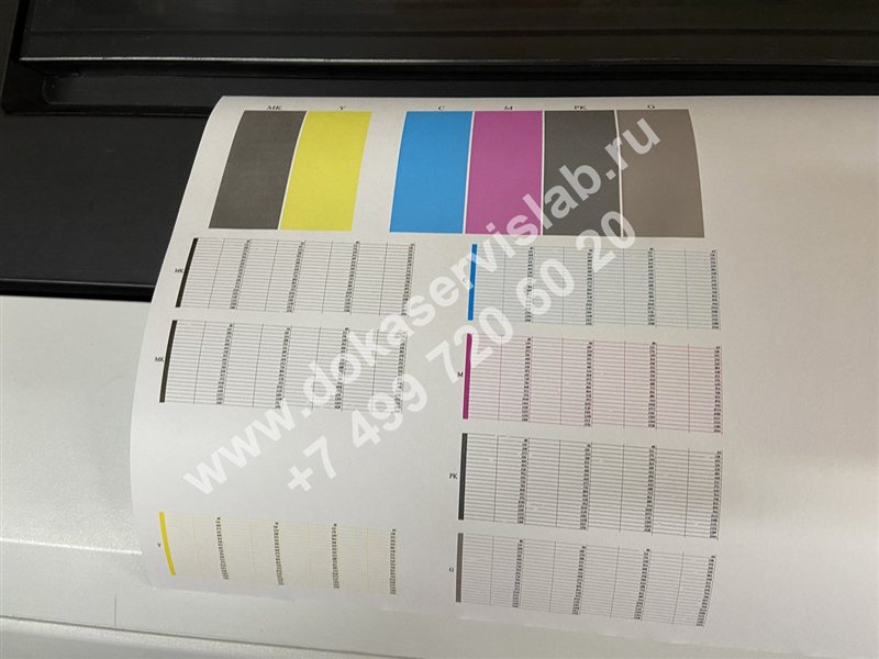 Диагностическая печать HP DesignJet T1600 после обслуживания Диагностическая печать HP DesignJet T1600 после обслуживания