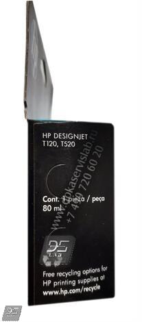 Картридж HP 711 CZ133A чёрный сбоку
