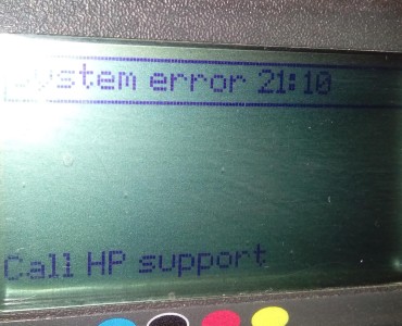 Новая статья об ошибке 21:10 и 21:13 для hp designjet 