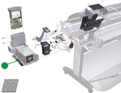Q6719-67009 Main PCA with Power Supply Unit (PSU) Assembly Главная плата HP DesignJet Z3200 Rev. B | Z3200ps Rev. B
