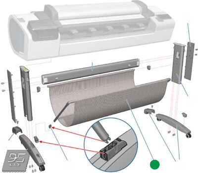 Q5669-60719 Bin Assembly (24-inch) (includes Bin Support, gray color) (CSR A)