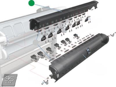 CH538-67003 Крышка рулона №1 Upper Roll Cover Assembly with pinches (44-inch) HP DesignJet T790 | T1200 | T1300 | T2300 | Z5400 | Z5600