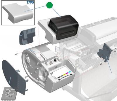 CH538-67017 Left Ink Cartridge Door (44-inch)