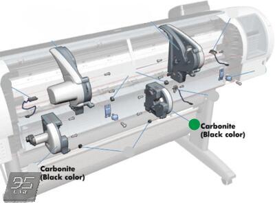 CN727-60049 Lower Left Roll Cover Support Carbonite Нижний держатель (левый) HP DesignJet T2300