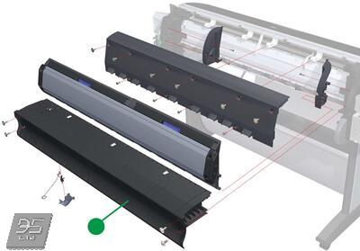 Q6687-67801 Clean Out Assembly (44-inch) HP DesignJet T610 | T1100 | T1120 |  Z2100 | Z3200