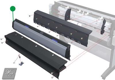Q6659-60170 Rear Tray (44-inch) HP DesignJet Z2100 | Z3100 | Z3100ps
