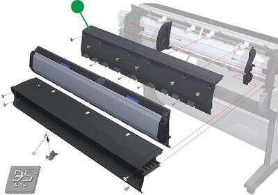 Q5669-60650 Rear Cover (24-inch) HP DesignJet Z2100 | Z3100 | Z3200