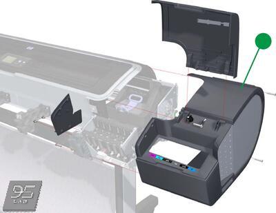 Q6718-67019 Right Cover (without Right Ink Cartridge Door) HP DesignJet Z3200 | Z3200ps