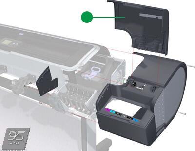 Q6675-60017 Right Ink Cartridge Door HP DesignJet Z2100