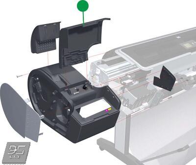 Q6675-60016 Left Ink Cartridge Door HP DesignJet Z2100 | Z3100