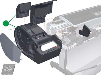 Q5669-60652 Left Cover (without Left Ink Cartridge Door) HP DesignJet Z3100 | Z3100ps