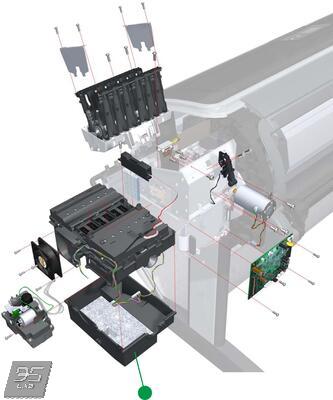 Q5669-60667 Service Station Spittoon HP DesignJet Z2100 | Z3100 | Z3100ps | Z3200 | Z3200ps