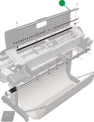 Q6659-67016 Starwheel Assembly (with Actuator) (44-inch) HP DesignJet Z2100 | Z3100 | Z3100ps