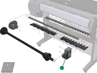 Q6718-67008 Left Spindle Holder HP DesignJet Z3200 | Z3200ps