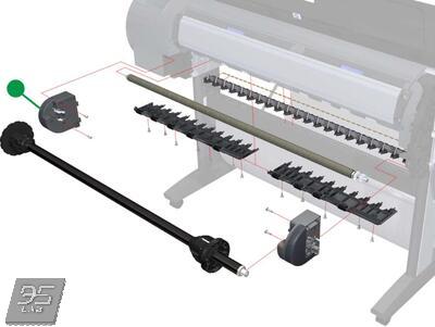 Q6718-67009 Right Spindle Holder HP DesignJet Z3200 | Z3200ps