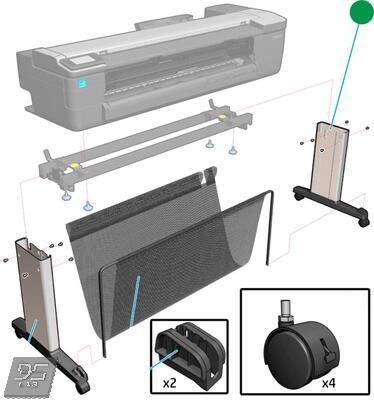 F9A30-67057 Stand Right Leg Assembly HP DesingJet T730 | T830