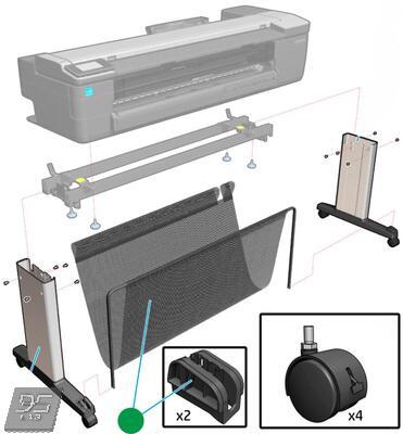 F9A30-67058 Stand Basket SV kit HP DesignJet T730 | T830