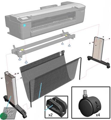 F9A30-67056 Stand Left Leg Assembly HP DesignJet T730 | T830