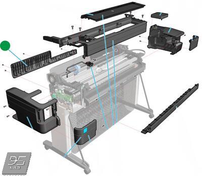 CQ893-67002 Back cover SV (36-inch) HP DesignJet T520 | T730 | T830