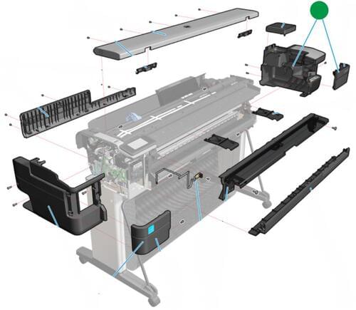 Набор для восстановления и промывки печатающих головок плоттеров hp designjet 510 130