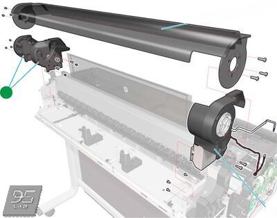 F9A30-67051 Candela Right Roll Support SV HP DesignJet T730 | T830