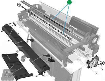 CQ893-67022 | CQ893-67007 Starwheel Assembly (36-inch) HP DesignJet T520 | T730 | T830
