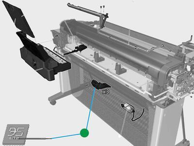 CQ890-67060 Pinches Assembly SV HP DesignJet T120 | T520 | T730 | T830