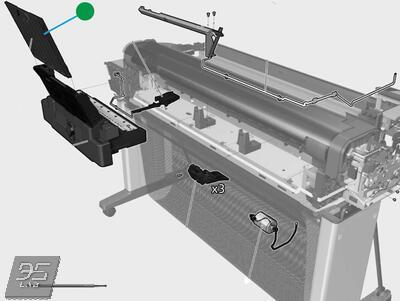 CQ890-67047 Extension in the accessory HP DesignJet T120 | T520 | T730 | T830
