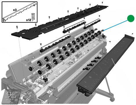 F9A30-67025 Scanner feed shaft SV kit HP DesignJet T830 MFP