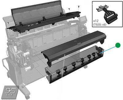 B9E24-67003 Bottom Roll Cover Assy HP DesignJet T3500