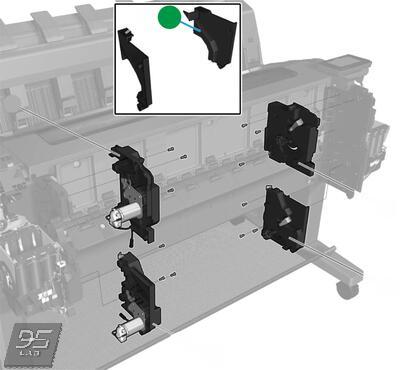 CR355-67004 Cover Arch FP side (1 roll) HP DesignJet T920 | T930 | T1600 | T2600