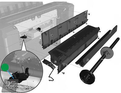 CR357-67004 Pinch Wheel Assy HP DesignJet T920 - T3500
