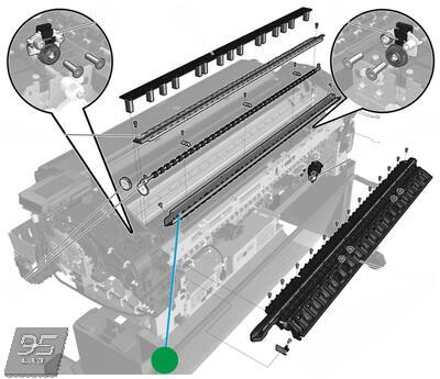 CR357-67098 2nd Starwheel Rail HP DesignJet T930 | T1530 | T2530