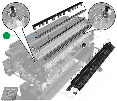 CR354-67004 Sheet Metal Starwheel Планка прижима рулона (36-inch) HP DesignJet T920 - T3500 | T1600 | T2600