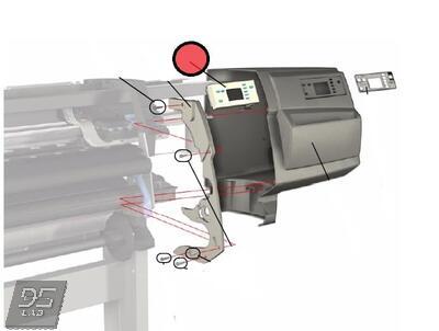 C6090-60111 | Q1251-60262 Front Panel Assembly Панель управления HP DesignJet 5000/5500