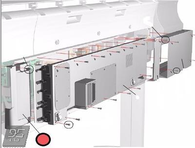 Q1251-60085 Right Rear Cover HP DesignJet 5000/5500