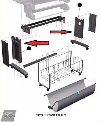 Q1271-60455 Legs Assembly HP DesignJet 4000