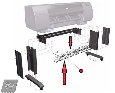 Q1271-60457 Bin Assembly HP DesignJet 4000