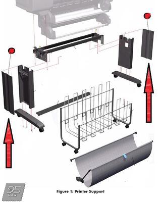 Q1271-60459 Leg Cover HP DesignJet 4000 | 4500 | 4520