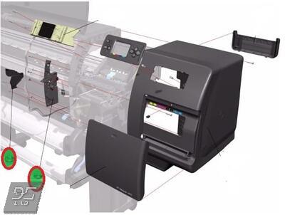 Q1271-60646 Trim Kit (Includes Left Trim, Right Trim and Drive Pinch Lever Bezel) HP DesignJet 4500 | 4520