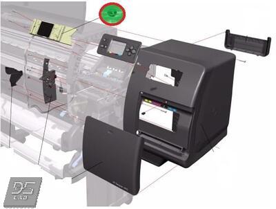 Q1273-60045 Front Panel (Includes Cable) Передняя панель управления HP DesignJet 4000