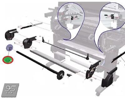 Q1271-60628 Blue Hub Ступица шпинделя (голубая) HP DesignJet 4500 | 4520