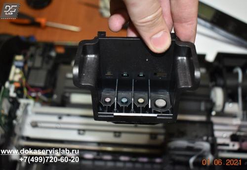Очистка печатающей головки HP DeskJet 3525